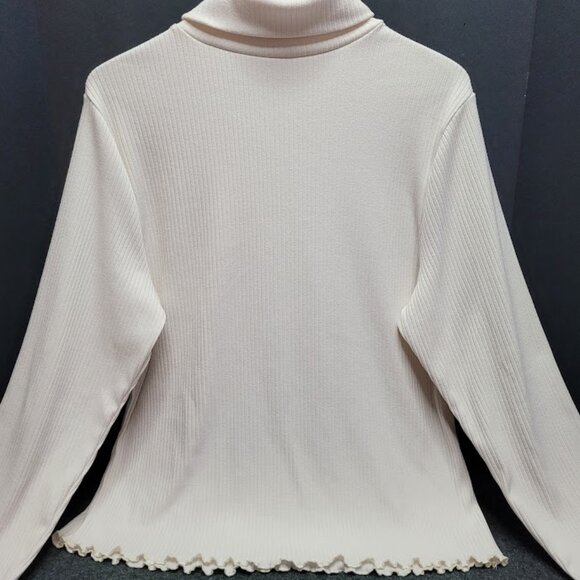 Show Me Your Mumu Lettuce Edge Turtleneck Women's Layer Up Top XXL - Picture 6 of 7